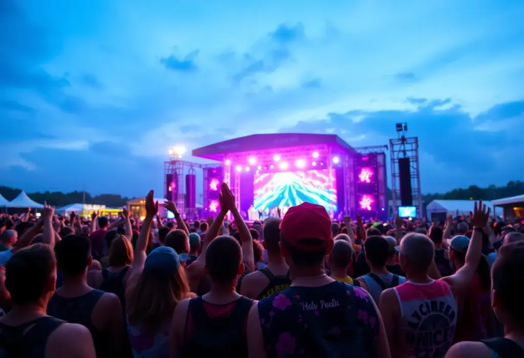 Crowd at the Austin City Limits Festival enjoying a performance