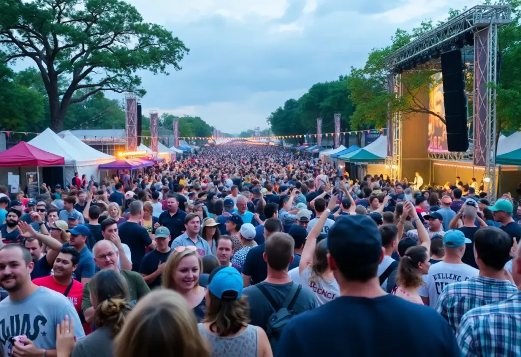 Crowd enjoying live music at Austin City Limits Music Festival
