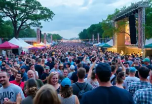 Crowd enjoying live music at Austin City Limits Music Festival
