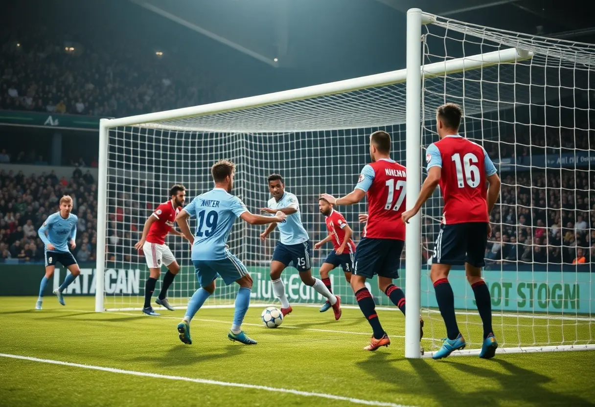 Action from the soccer match between Austin FC and LAFC