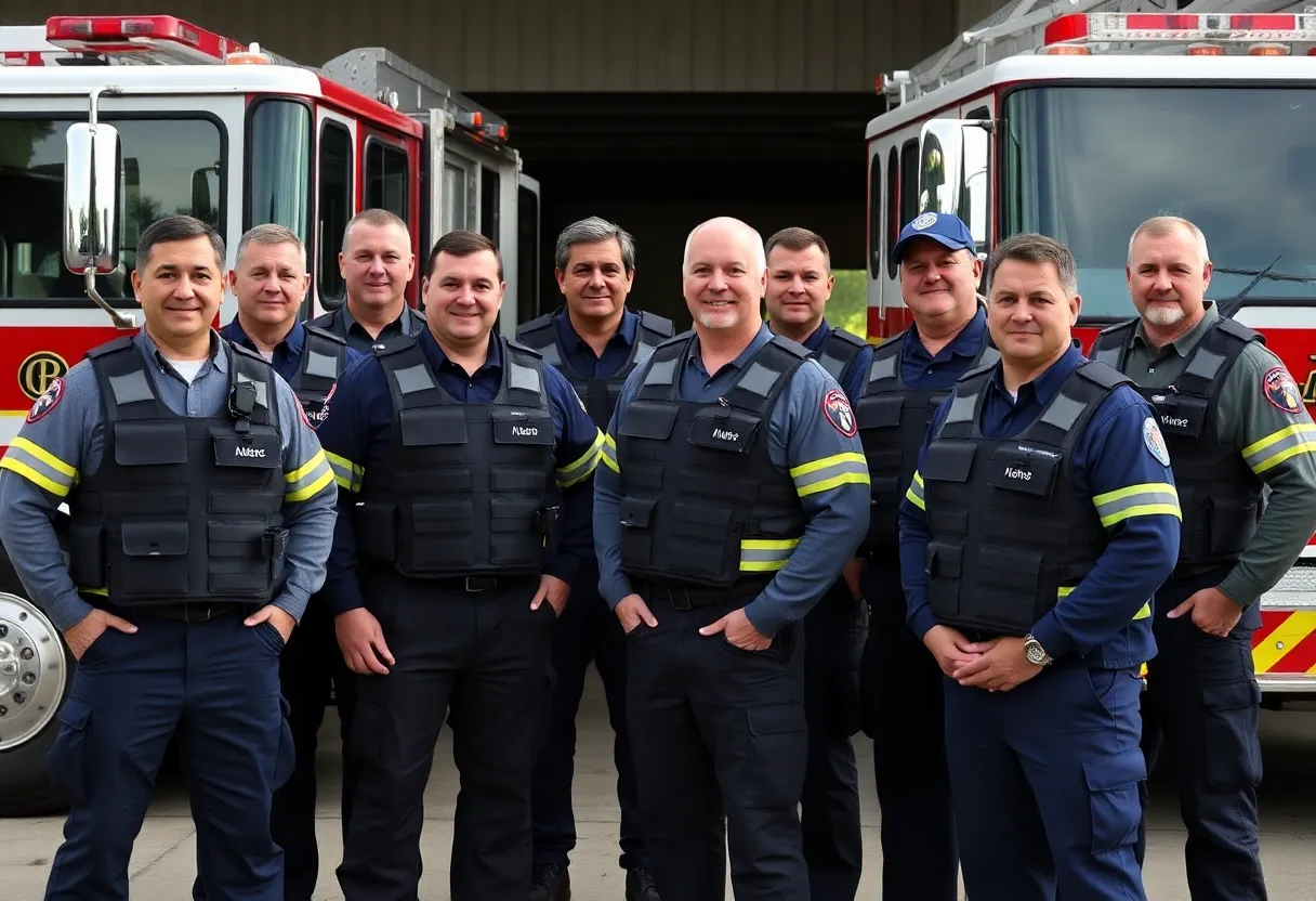 Austin firefighters wearing ballistic vests for enhanced safety