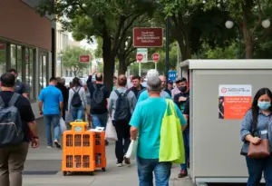 Austin scene illustrating government service access during potential shutdown