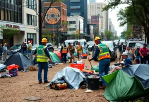 Cleanup operation for homeless camps in Austin