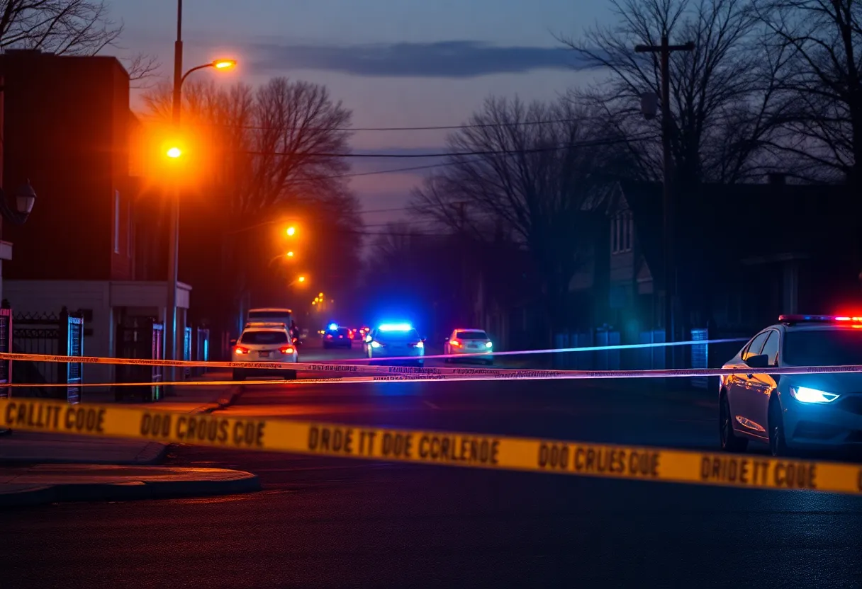 Police investigating a homicide scene in Austin