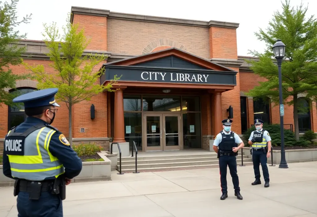 Police presence at Austin Central Library following shooting incident