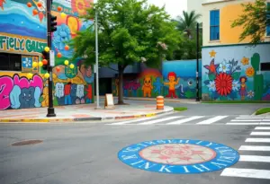 Colorful street art in Austin, reflecting local culture and diversity