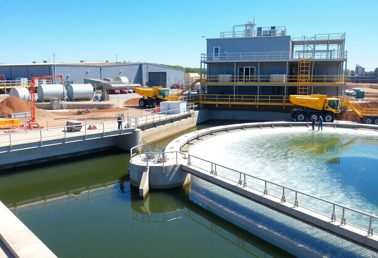 Modernized Austin water treatment facility under construction