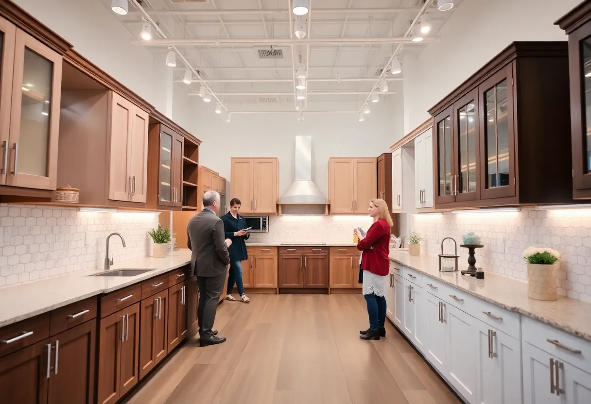 Interior of Cabinets To Go showroom featuring cabinetry options and design services