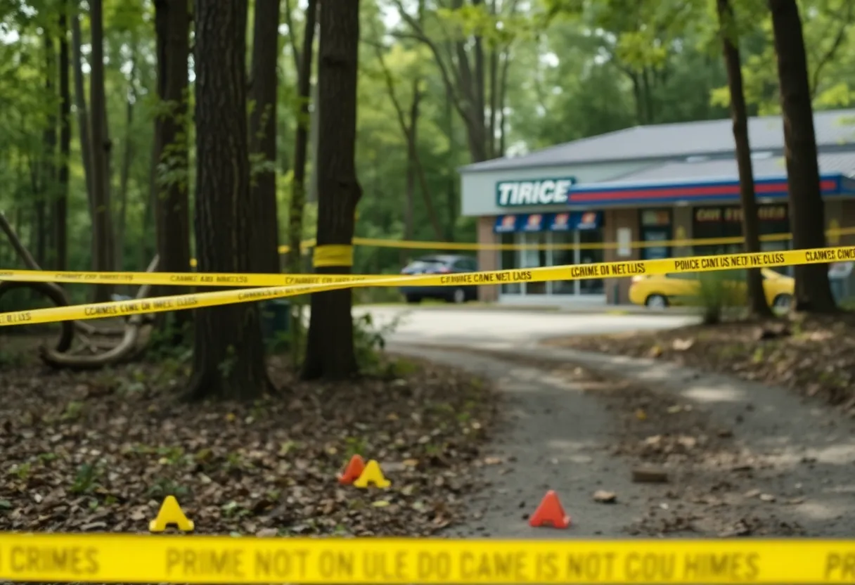 Investigation scene related to a murder case in Austin, Texas