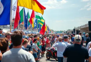 Fans enjoying the 2025 United States Grand Prix in Austin with live music