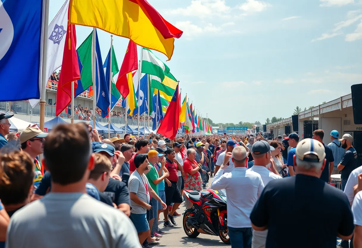 Fans enjoying the 2025 United States Grand Prix in Austin with live music