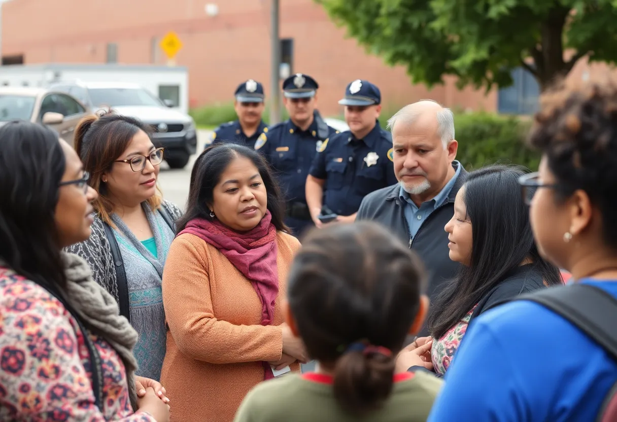 Community meeting discussing school safety in Pflugerville