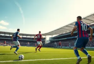 Players from St. Louis City SC and Austin FC competing in a soccer match