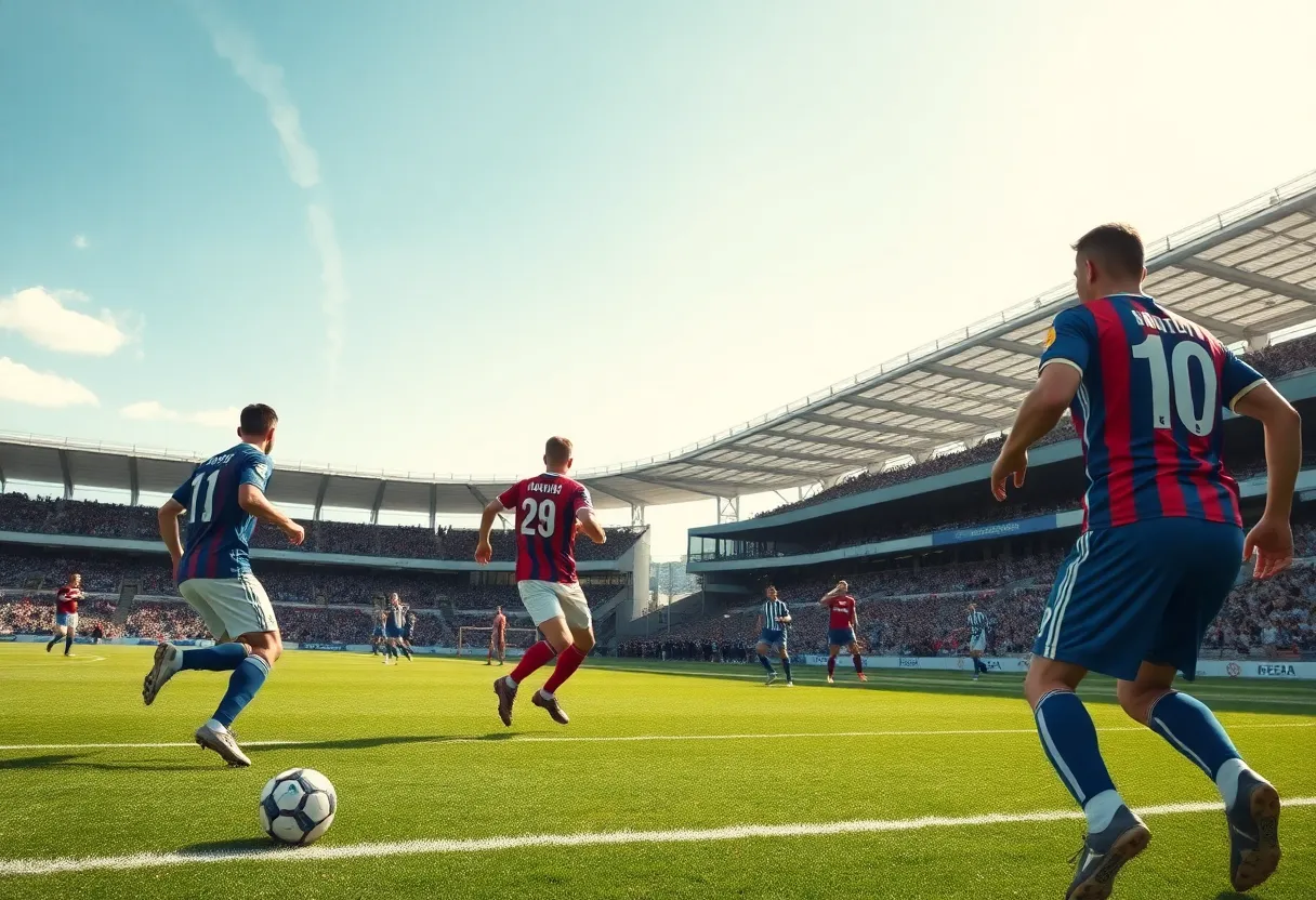 Players from St. Louis City SC and Austin FC competing in a soccer match