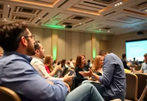 Participants at the Texas Microsoft AI Cloud Summit discussing AI technology