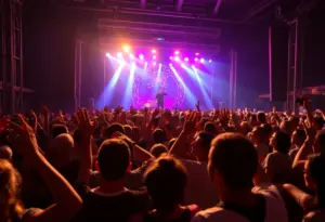 T-Pain performing at the ACL Festival with a lively crowd