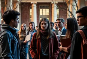 University campus portraying tensions over academic freedom