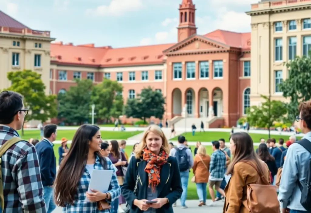 Students and faculty engaging in activities at a university campus