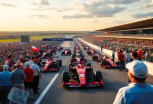 Crowd enjoying the US Grand Prix at Circuit of the Americas in Austin, Texas.