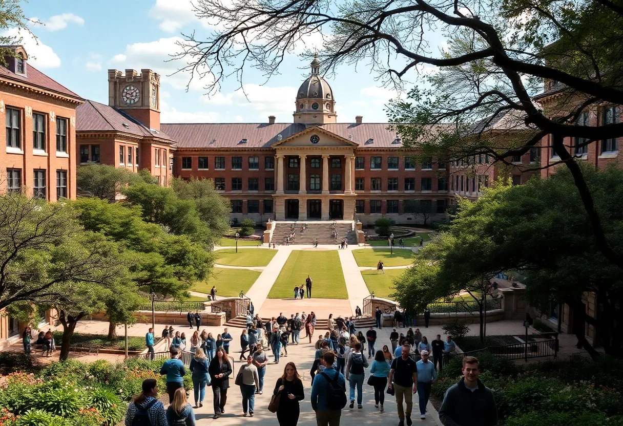 View of the University of Texas at Austin campus