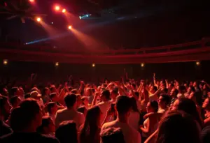 Crowd enjoying a concert by Alex Warren in Austin