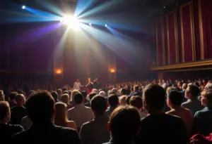 Alyssa Allgood performing on stage at Winter's in Austin.