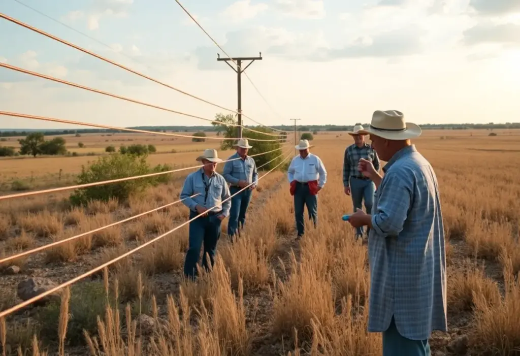 Fiber optic installation in Bastrop County, Texas.