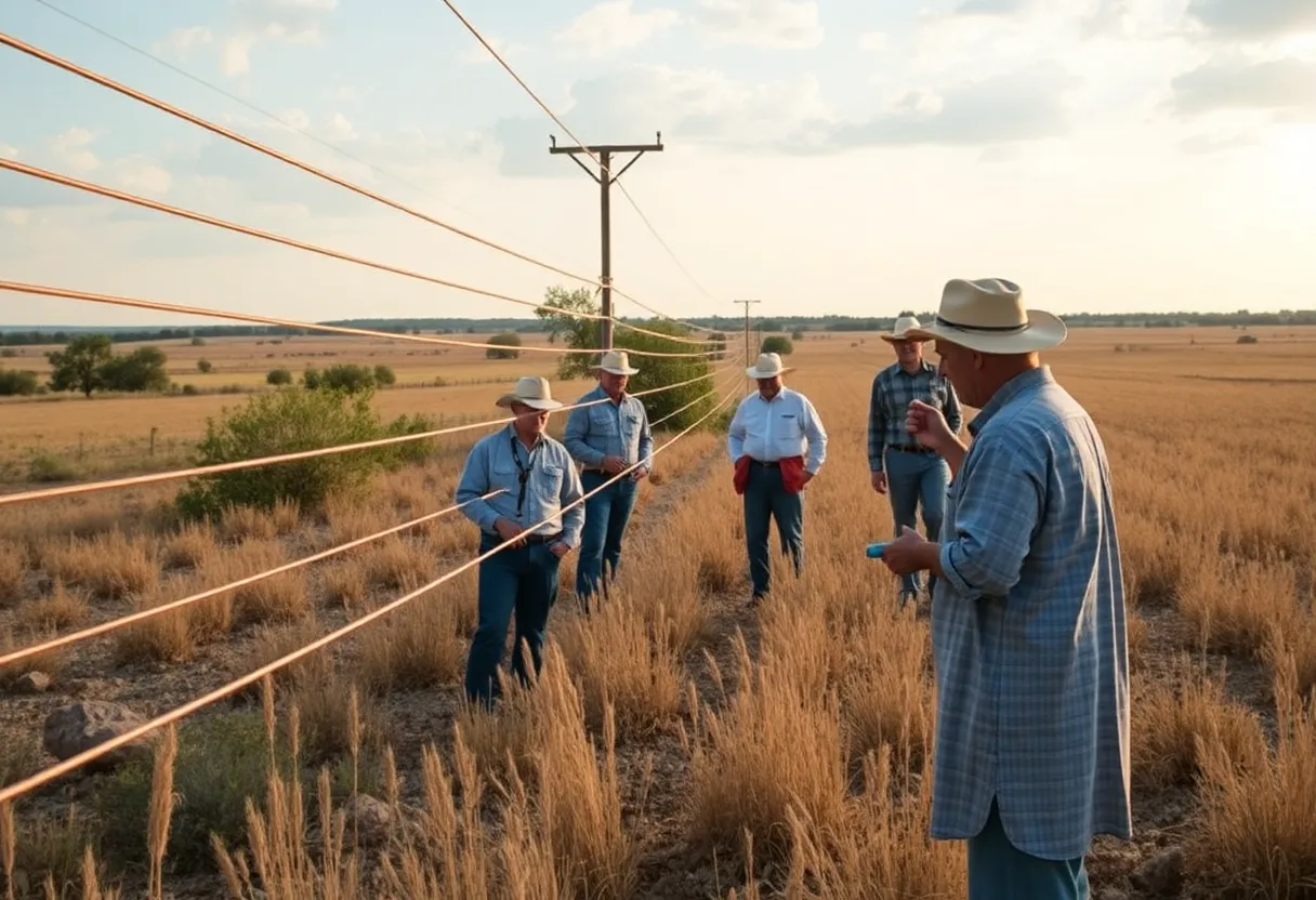 Fiber optic installation in Bastrop County, Texas.