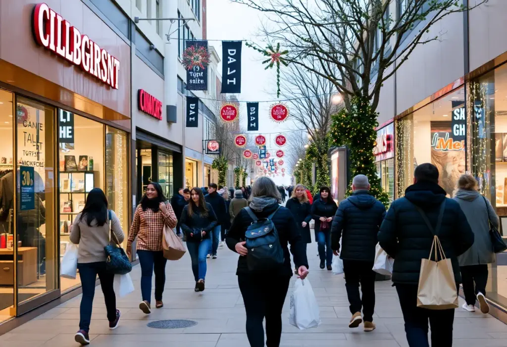 Shoppers in Austin during Black Friday outside local retailers.