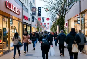 Shoppers in Austin during Black Friday outside local retailers.