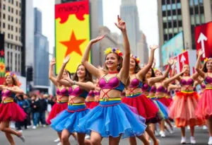 Boerne High School Dance Team performing at Macy's Thanksgiving Day Parade