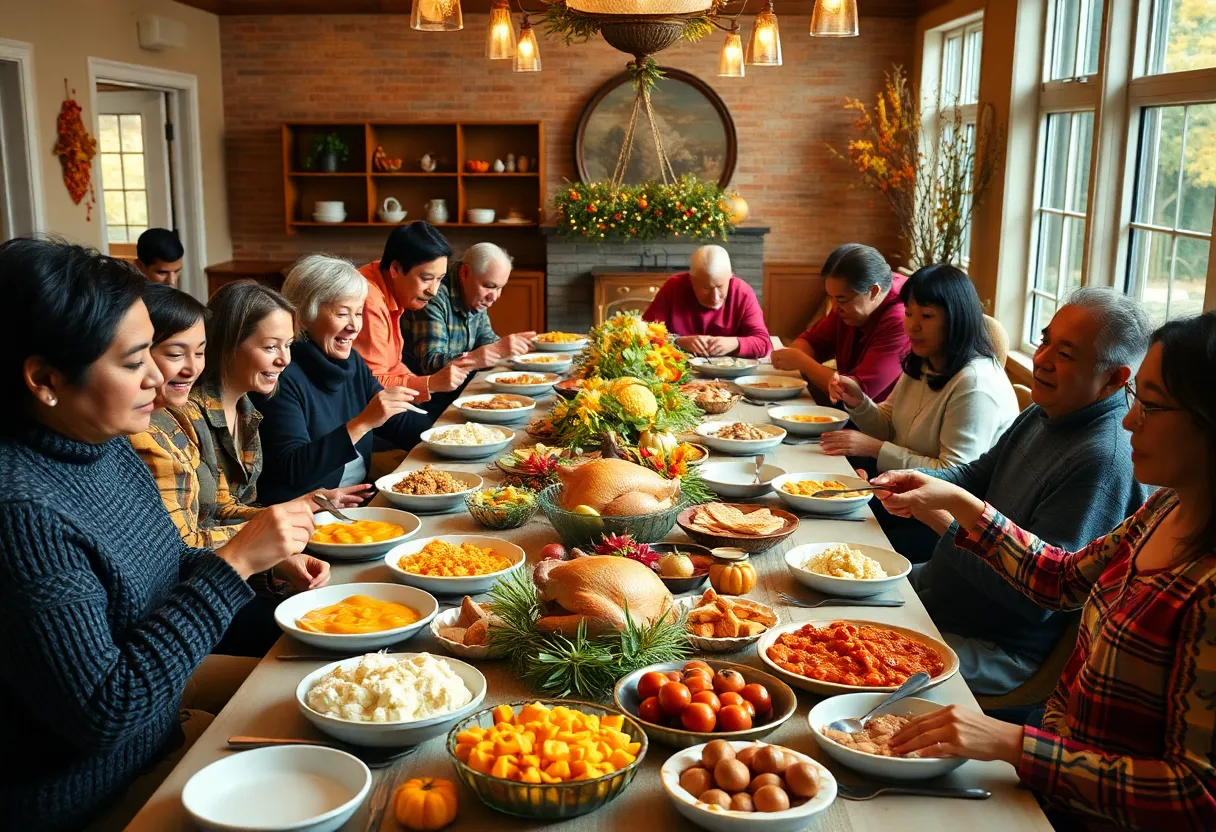 Community Thanksgiving meal provided by H-E-B's Feast of Sharing