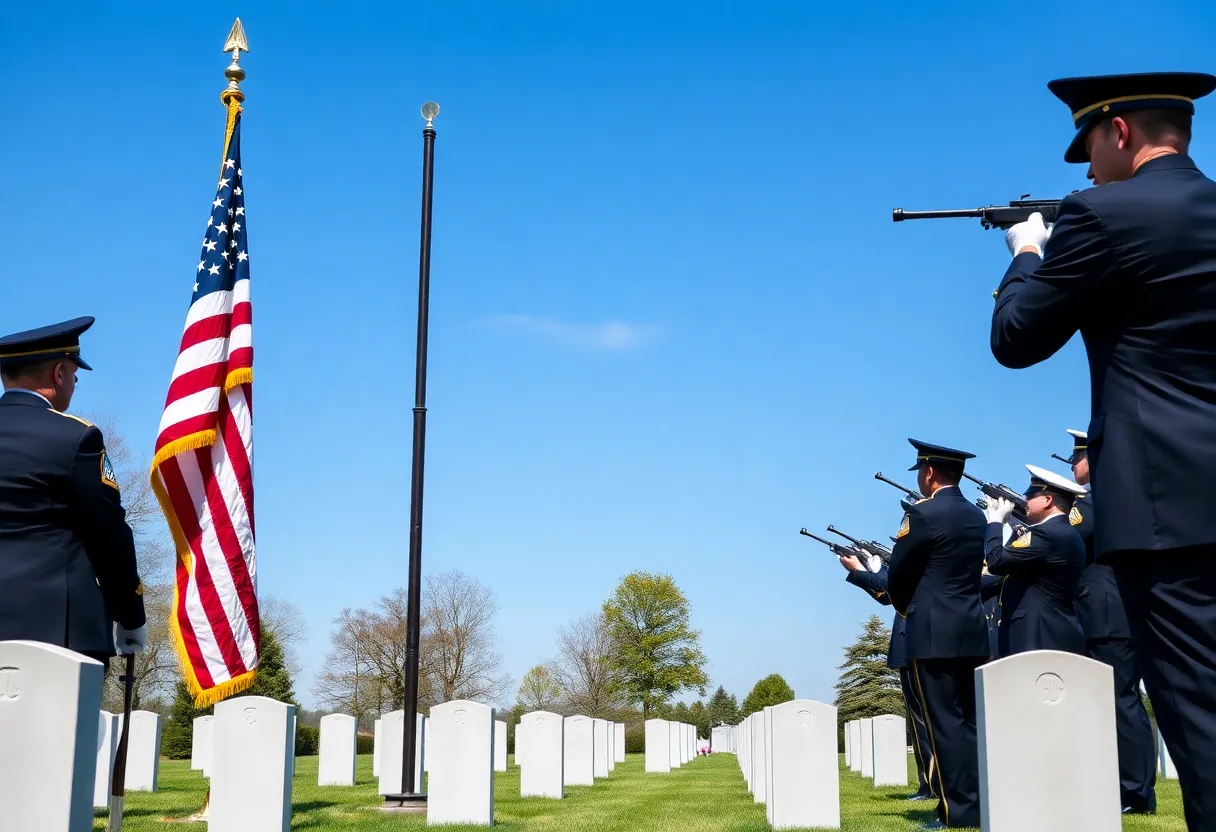 Ceremony to honor World War II pilot Woody T. Owen at Elgin City Cemetery