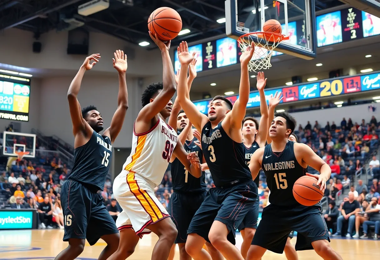 Indiana Hoosiers playing against Bethune-Cookman in a basketball game