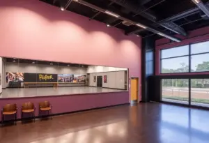 Rendering of South Austin performing arts hub with modern facilities