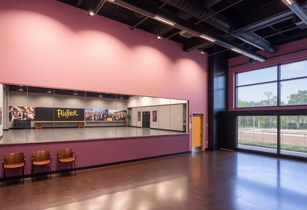 Rendering of South Austin performing arts hub with modern facilities