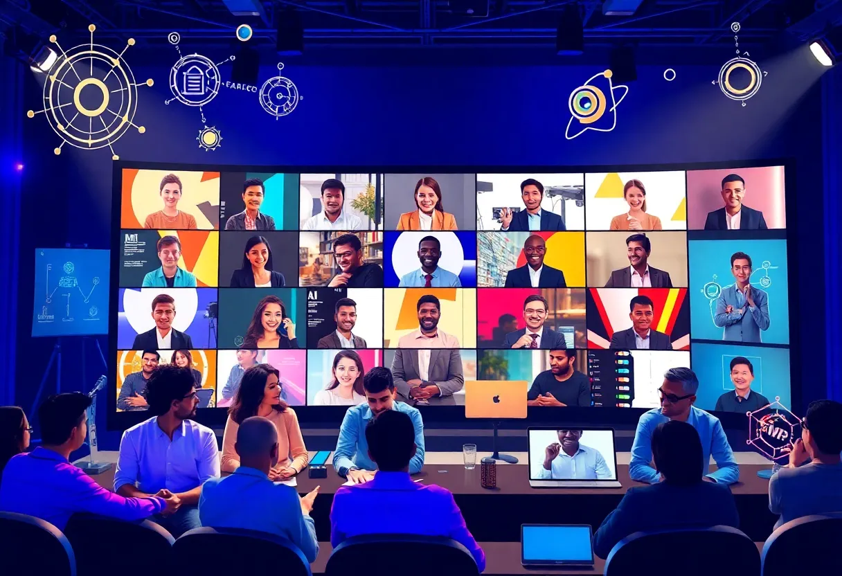 Virtual event participants engaging in discussions on AI-driven marketing strategies