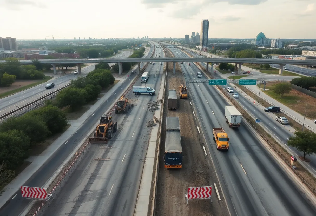 Construction site of U.S. 183 MoPac in Austin, Texas