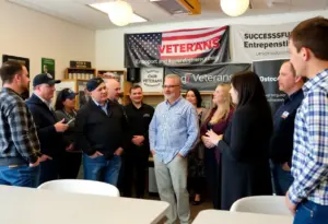 Celebration event for the Veteran Loan Fund surpassing $100 million in loans to veteran-owned businesses.