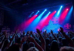 A crowd at the Acid Bath reunion concert in Chicago