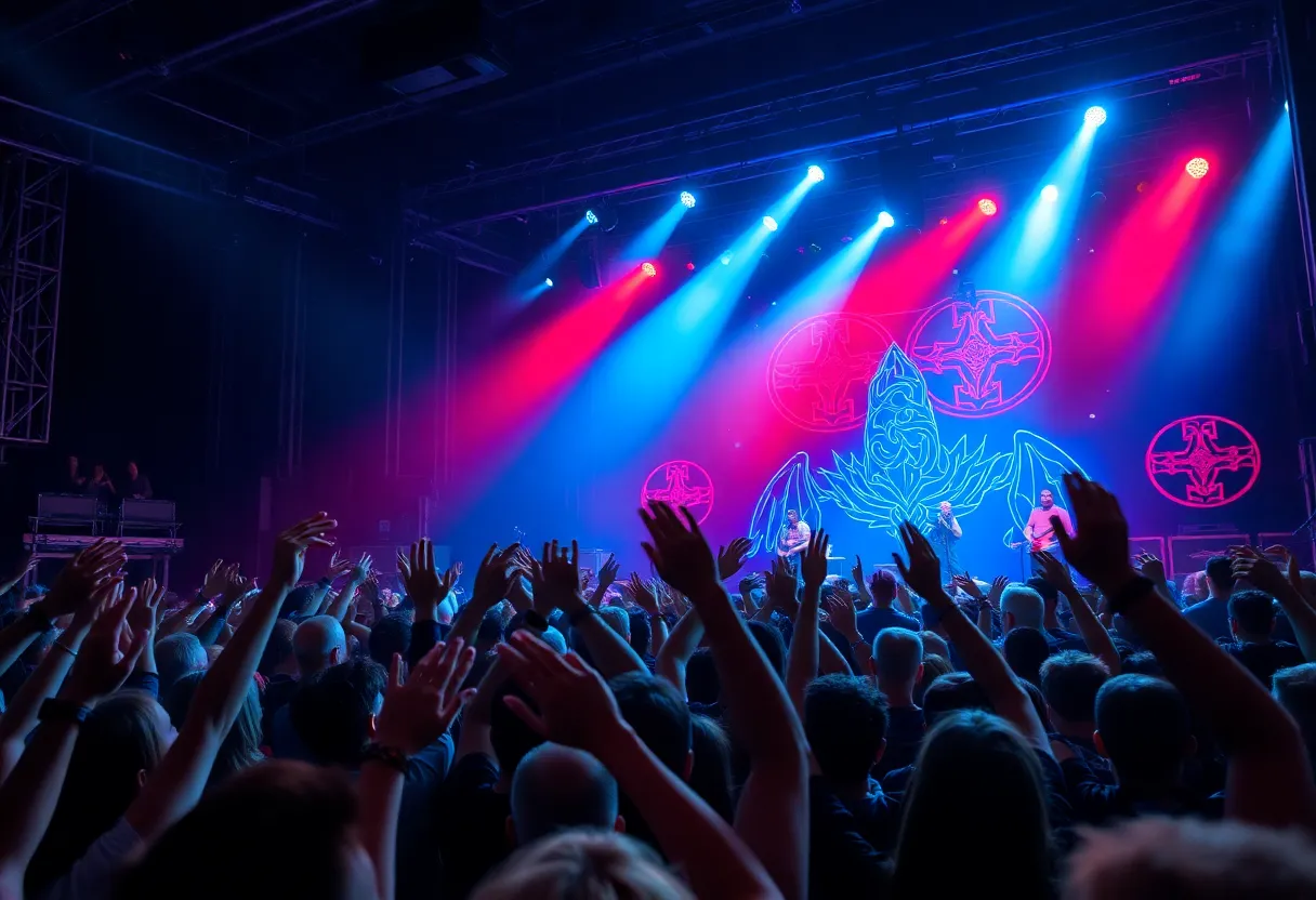 A crowd at the Acid Bath reunion concert in Chicago