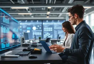 A visual representation of AI-enhanced file orchestration technology in use.