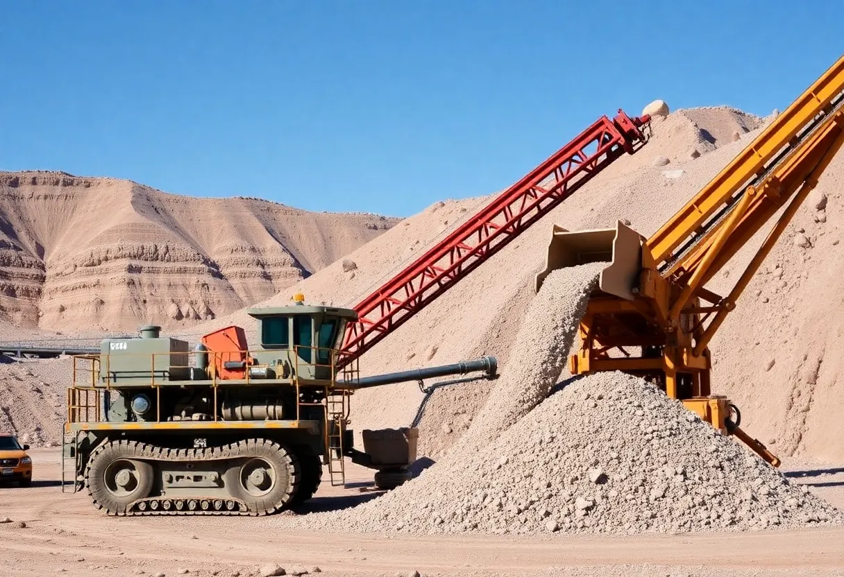 Mining operations at American Antimony's project in Nevada