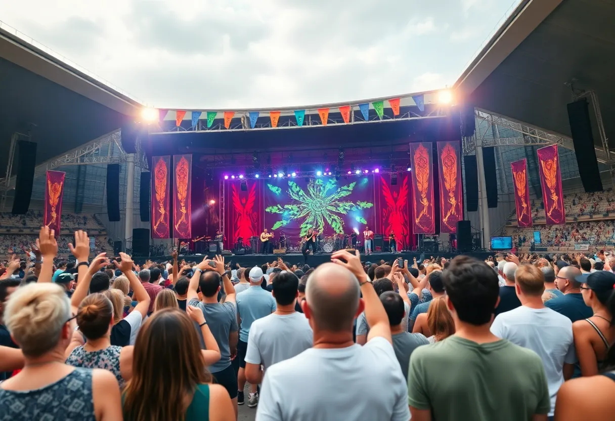Audience enjoying the Austin Blues Festival at Moody Amphitheater