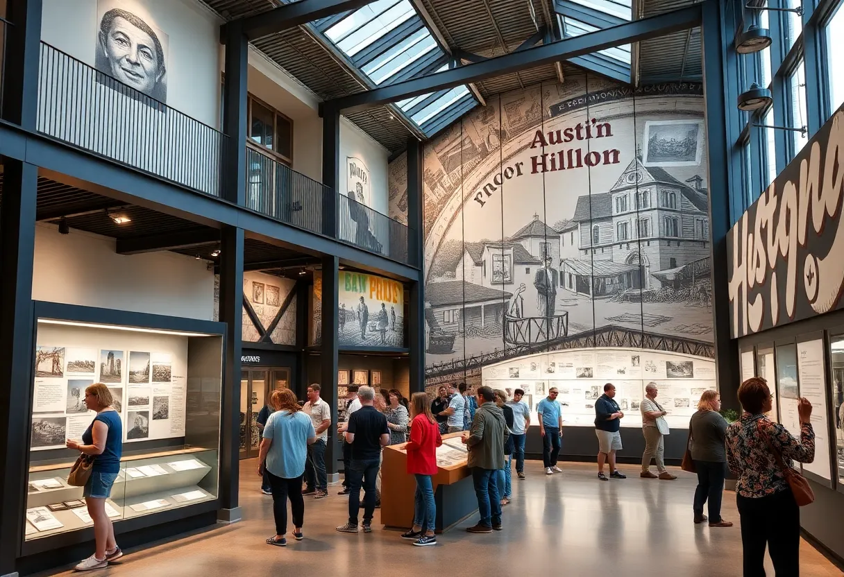 Visitors at the newly renovated Austin History Center