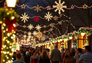 Holiday decorations in Austin, Texas