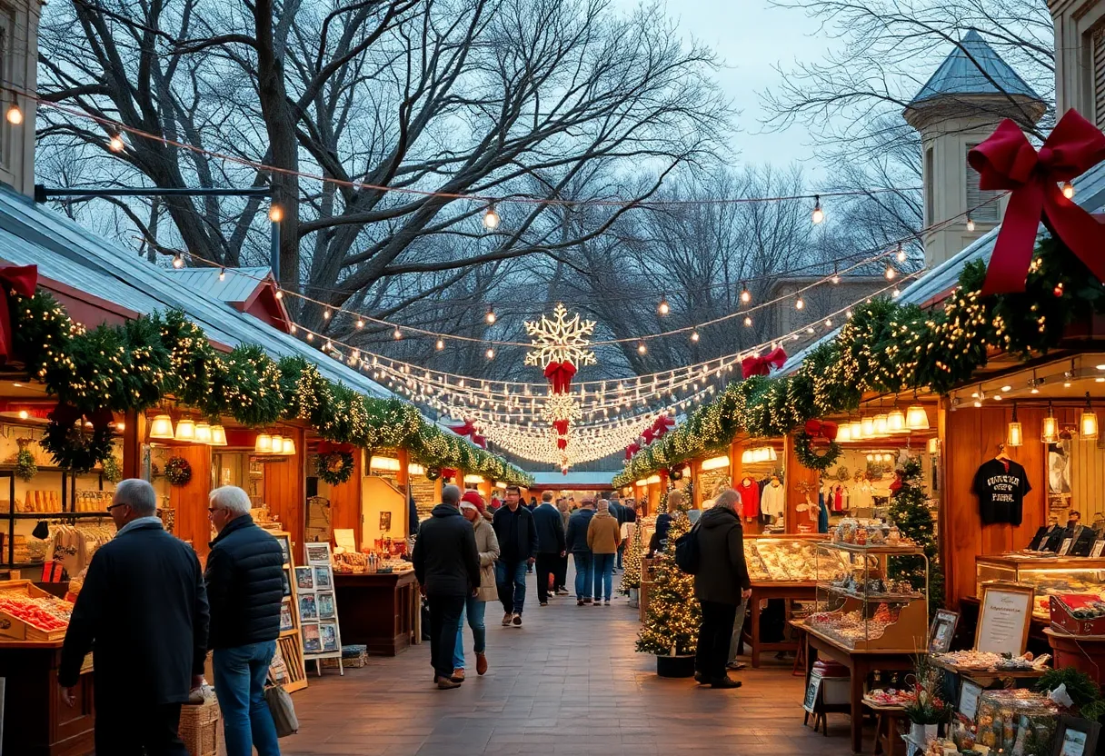 Local holiday market in Austin showcasing small businesses