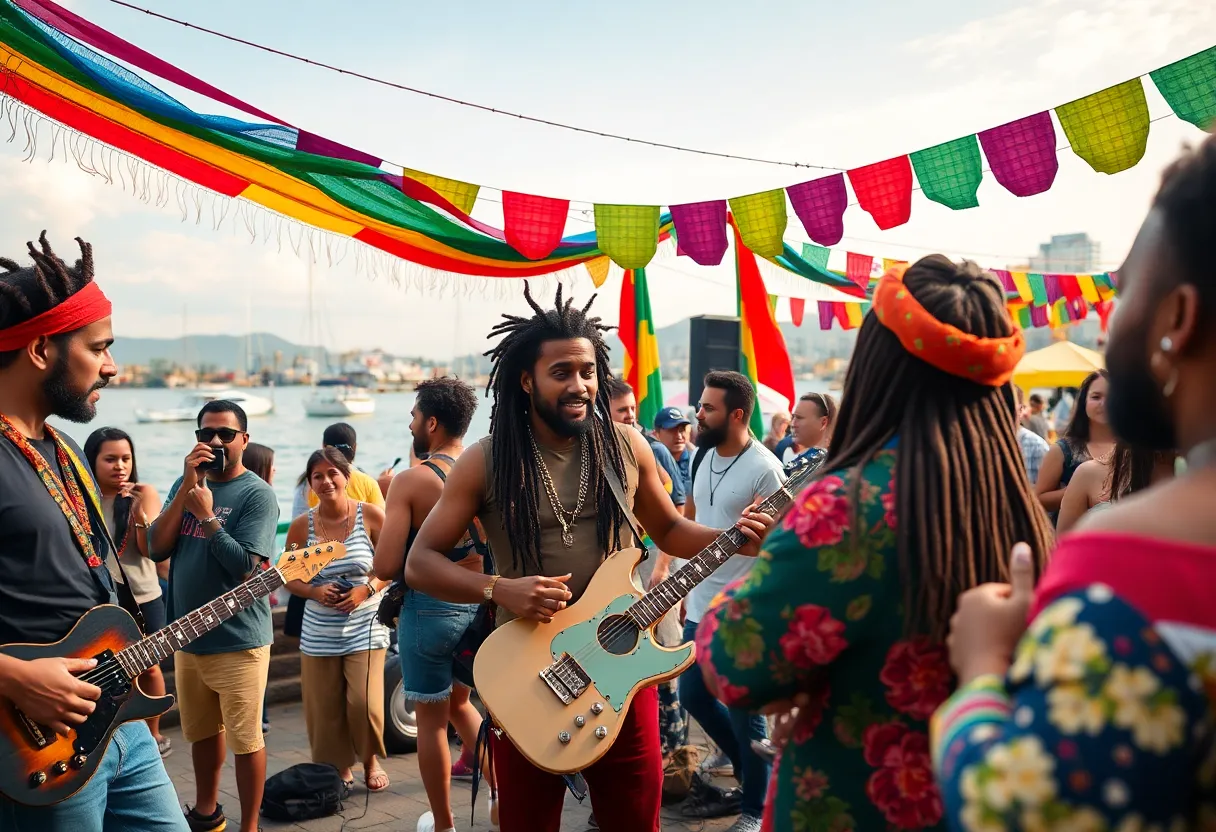 Crowd enjoying reggae music at Austin Reggae Festival