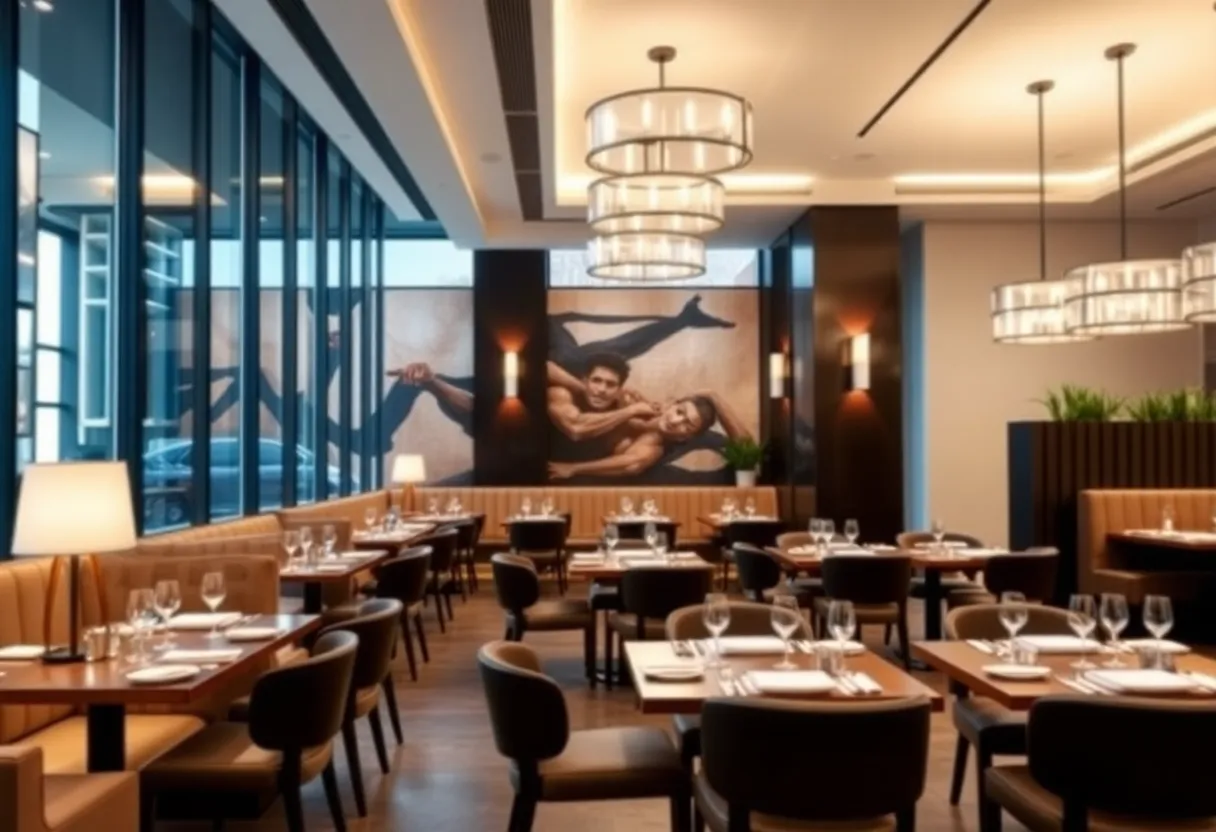 Interior of the new Austin Sports Club restaurant