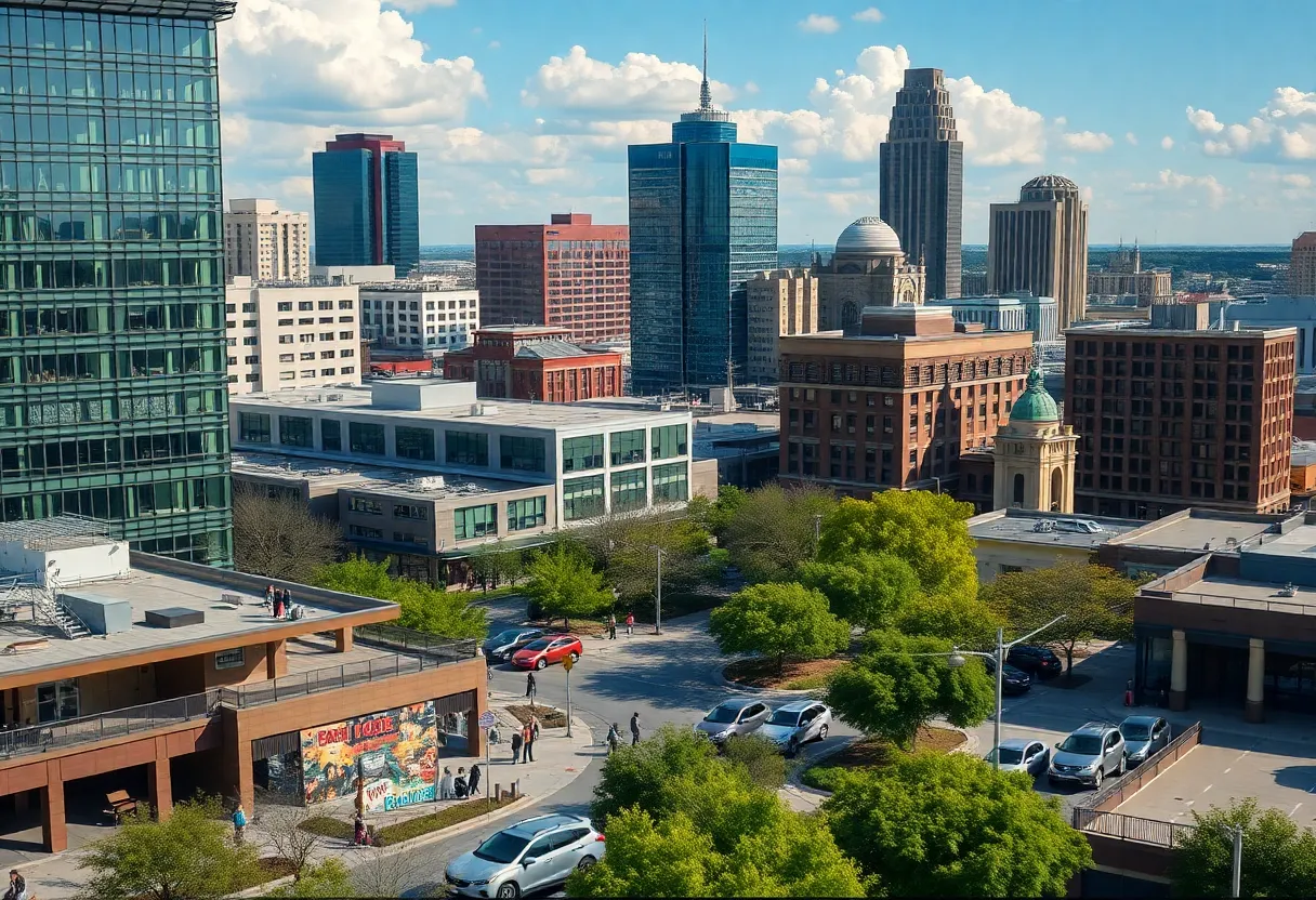 Modern urban landscape of Austin with new developments